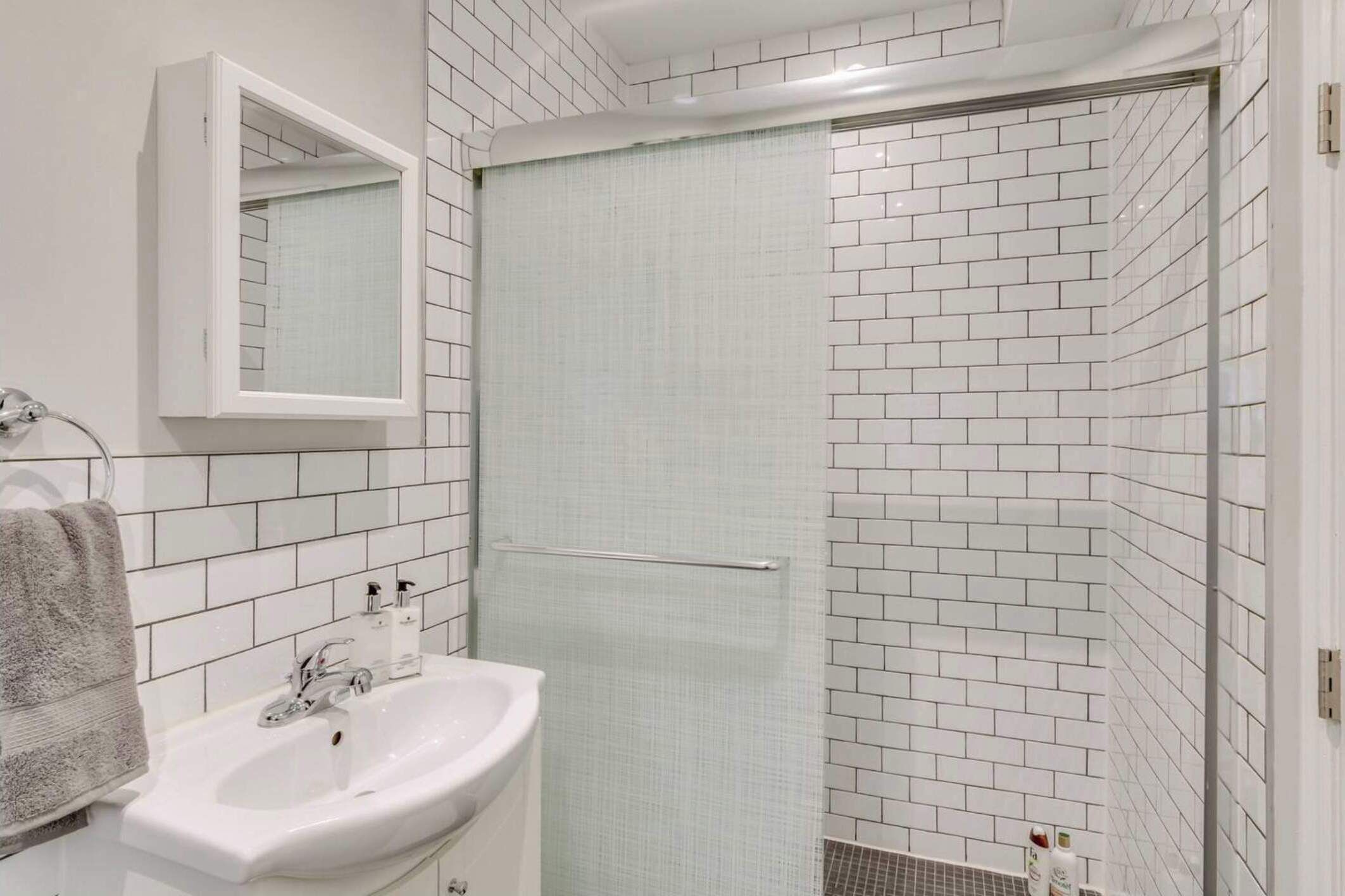 Original listing bathroom photo 1 for Casa Hotels: Chic Suite w Fireplace Leslieville