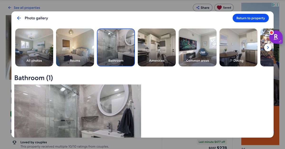 Audited shower evidence for Casa Hotels: Modern 2BR Suite in Leslieville