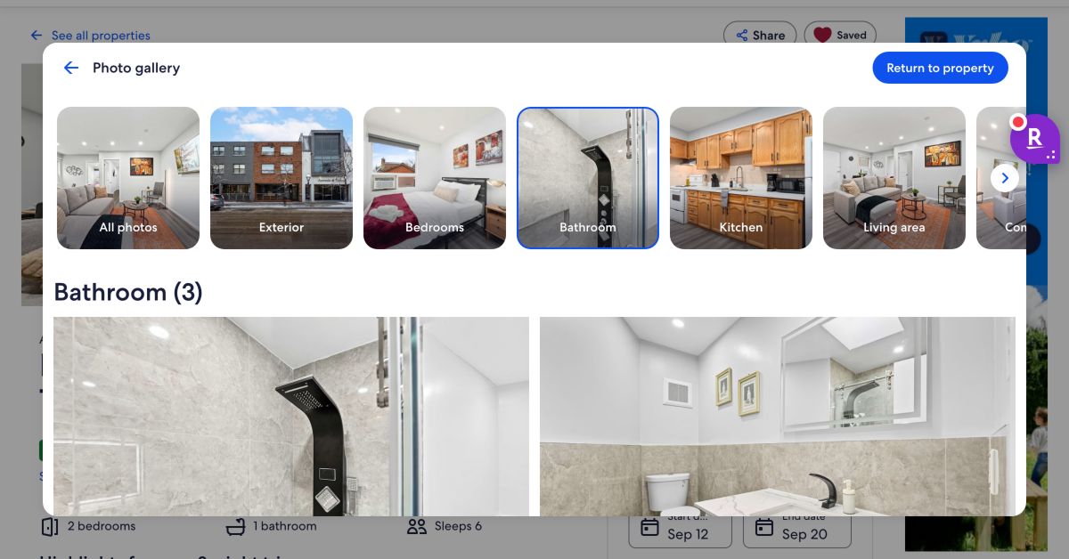 Audited shower evidence for Modern Suite Near Dufferin Grove Transit Line