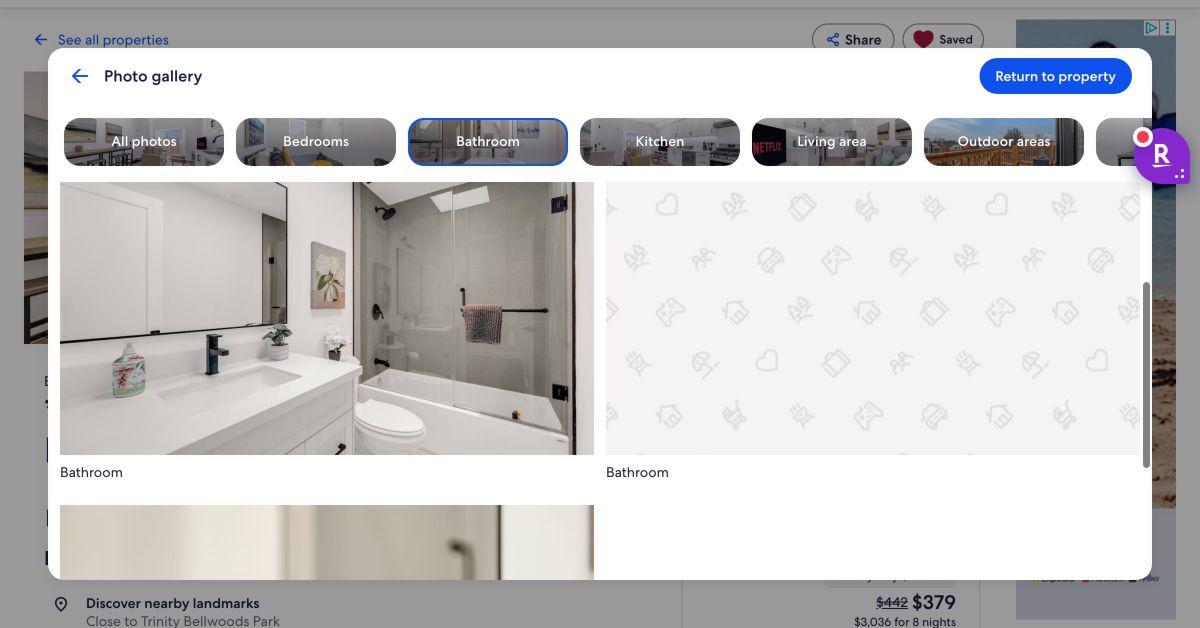 Audited shower evidence for *Modern Quiet Home* 2 Bedroom 2 Bath Near Downtown